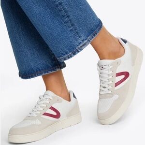 Tretorn Sneaker Leather | Harley, size9, white&burgundy